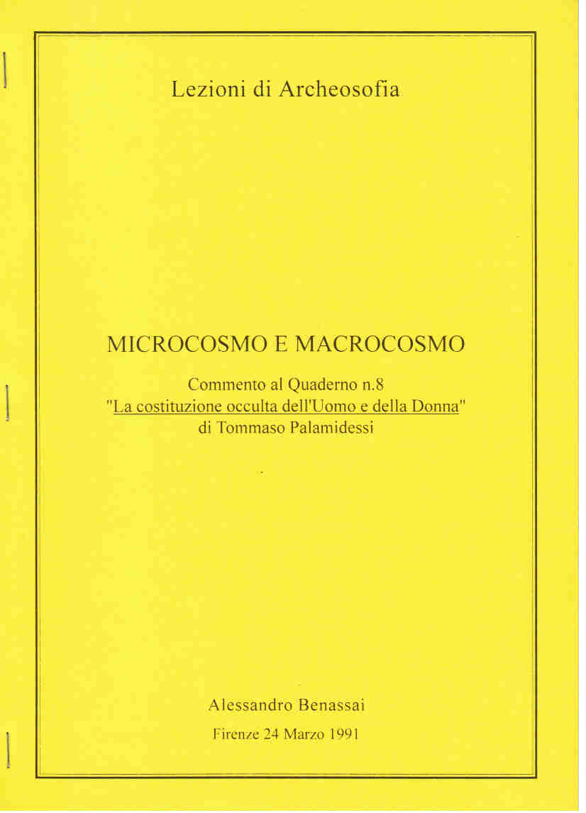 MICROCOSMO E MACROCOSMO Firenze 24 marzo 1991